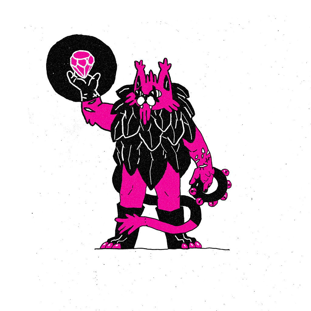 Magenta Cat Wizard