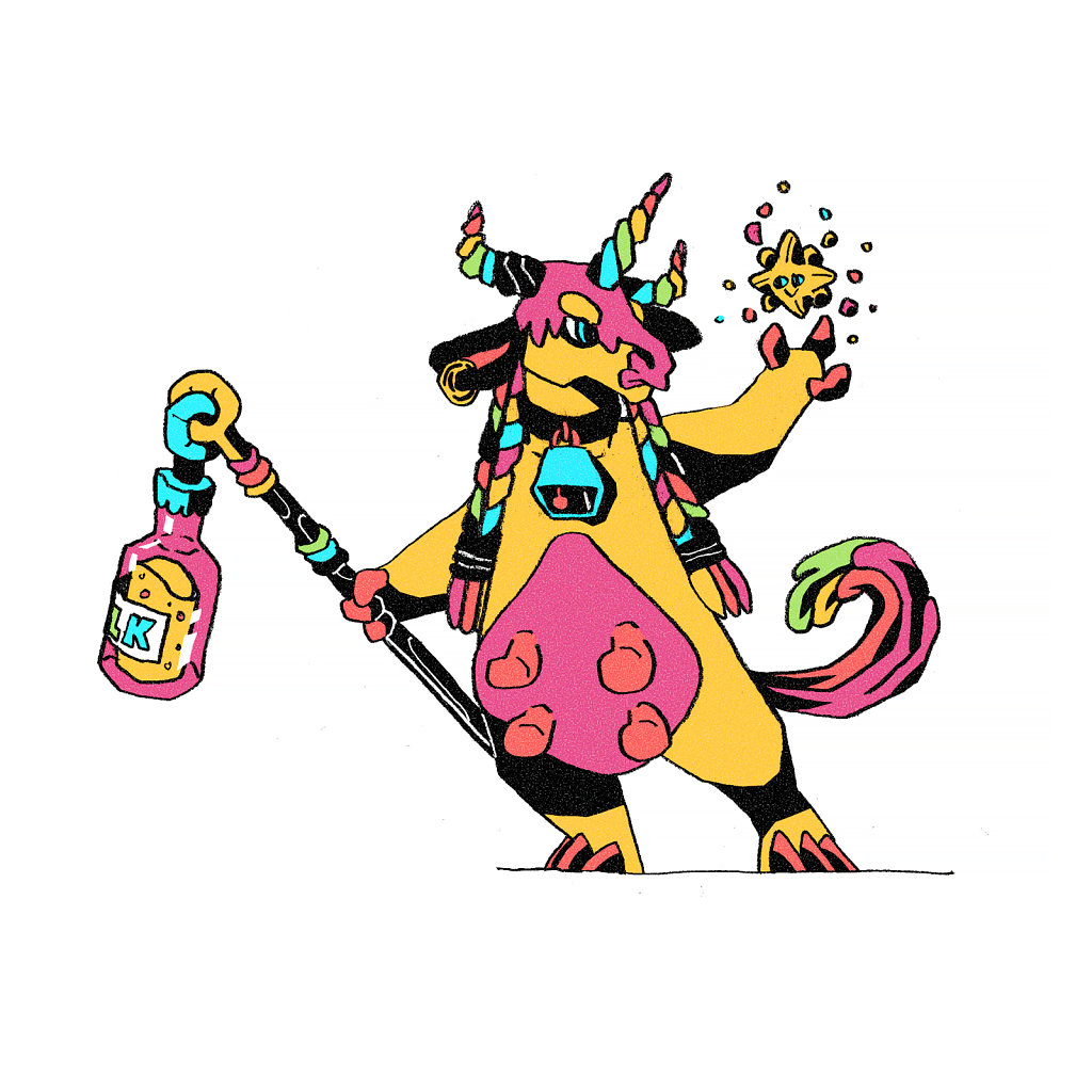 Unicorn Cow Wizard