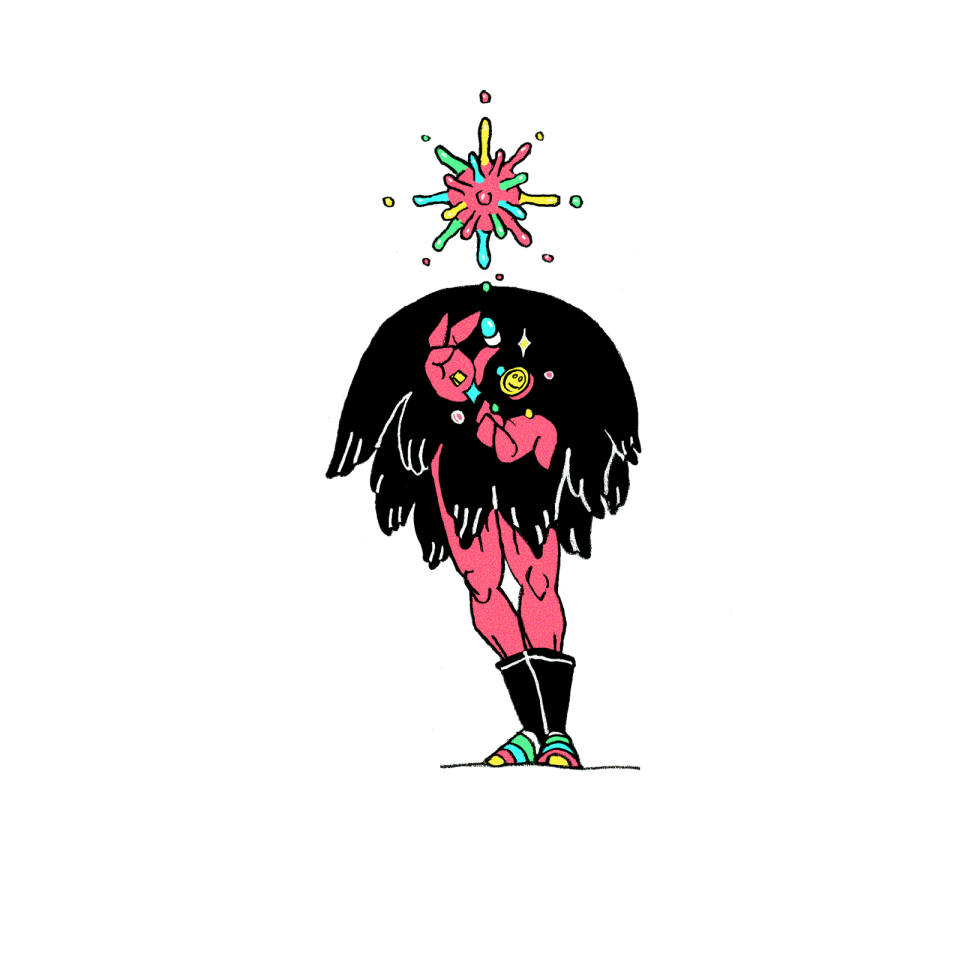 Crypto Rave Wizard - Digital Art